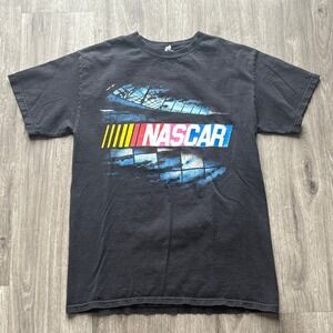 Vintage NASCAR Racing Graphic T Shirt Men's Black Short Sleeve Tee